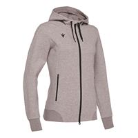 Lyre Full Zip Hooded Jacket W GRY XXL Hettejakke i bomullsmiks til dame
