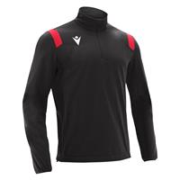 Gange 1/4 Zip Top BLK/RED 3XL Teknisk treningsgenser - Unisex